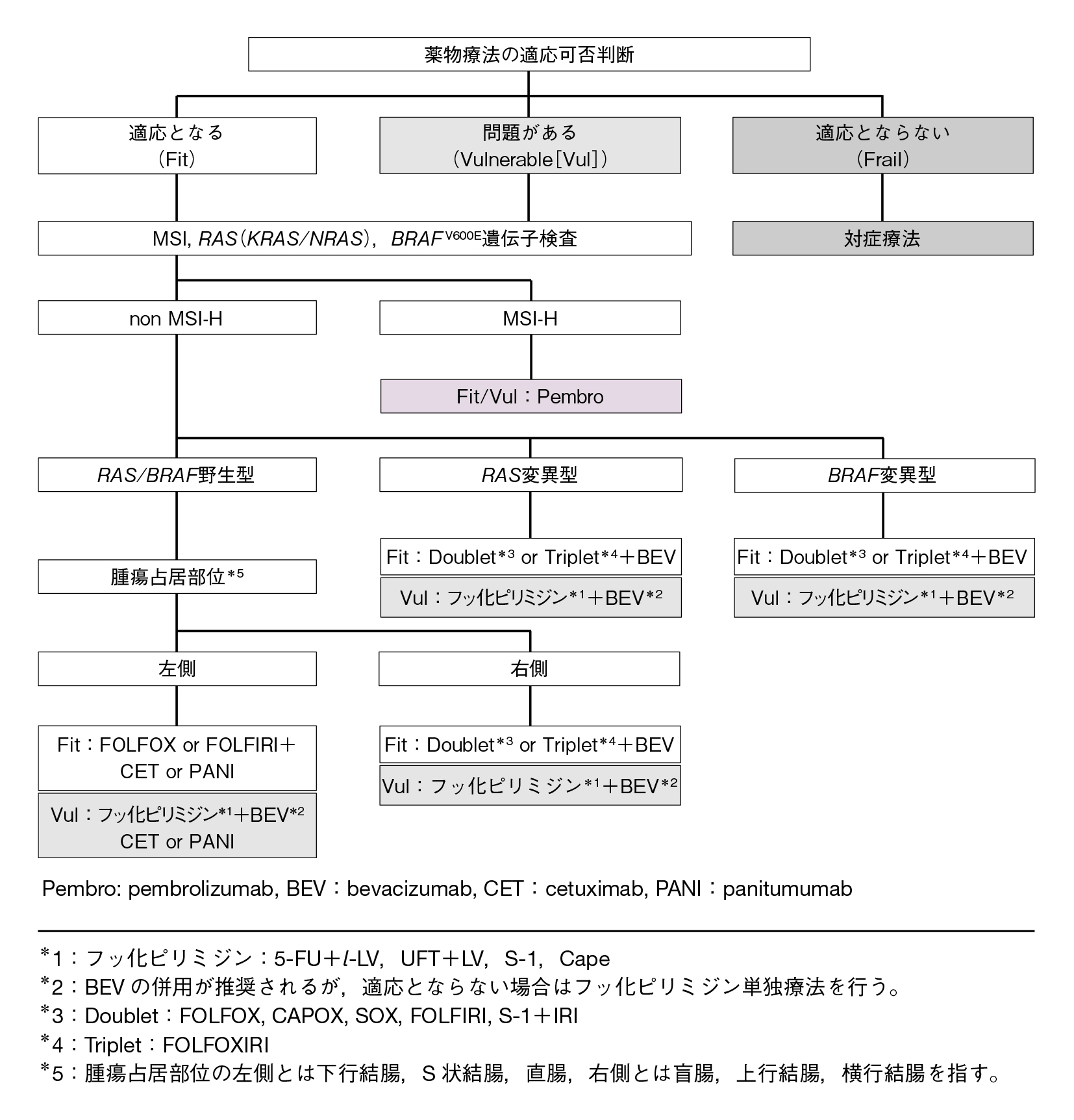 図7　一次治療の方針を決定する際のプロセス